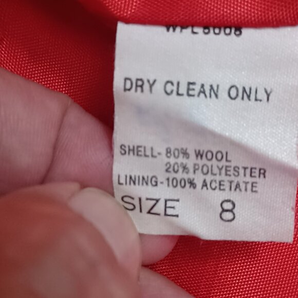 Vtg Jack Winter Red Wool Blend Blazer Size 8 | Academia Preppy Career Jacket - Picture 12 of 16